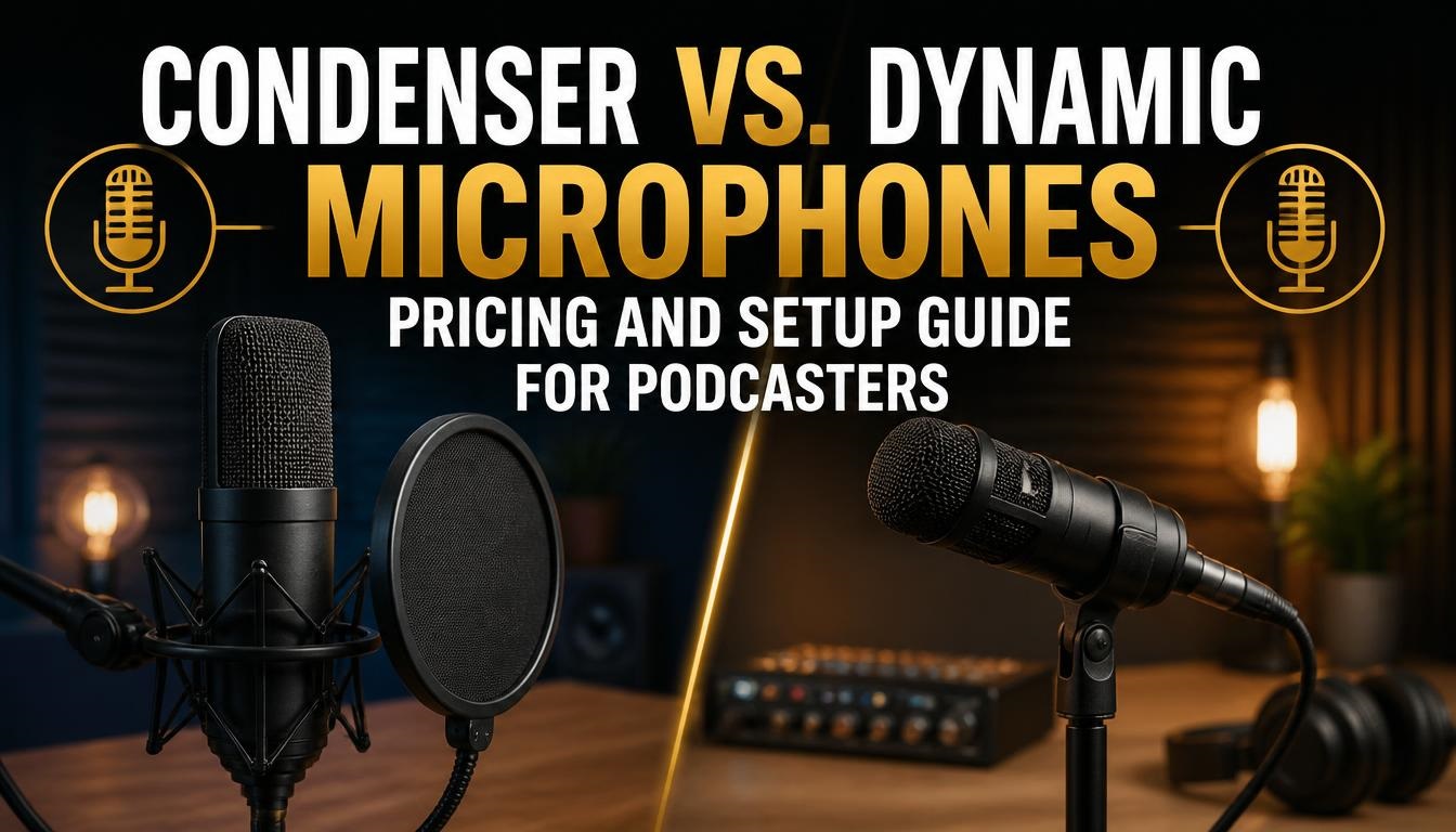 Condenser vs. Dynamic Microphones: Pricing and Setup Guide for Podcasters Condenser vs. Dynamic Microphones: Pricing and Setup Guide for Podcasters